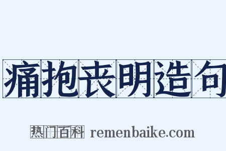 痛抱丧明造句是什么意思的图片